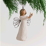 WILLOW TREE ANGEL OF HOPE ORNAMENT STATUINA WT27275