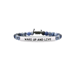 KIDULT UOMO  BRACCIALI ACCIAIO E SODALITE PHILOSOPHY "WAKE UP..." 731211