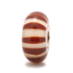 TROLLBEADS ORIGINAL BEADS VETRO STRISCE DI CACAO TGLBE-10122