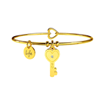 KIDULT BRACCIALI ACCIAIO GOLD SYMBOLS CHIAVE/SEGRETI 231559