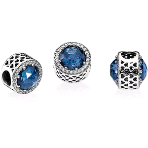 PANDORA ORIGINALS ARGENTO 925 CHARM GIOIELLO BLU NOTTE 791725NMB