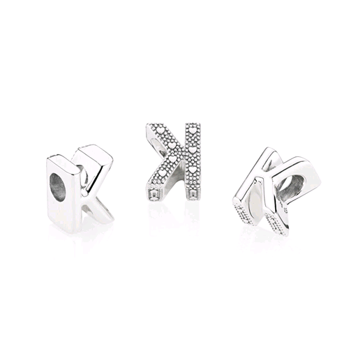 PANDORA ORIGINALS ARGENTO 925 CHARM LETTERA K 797465