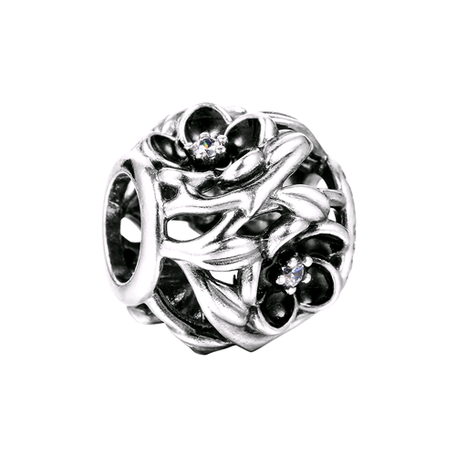 PANDORA ORIGINALS CHARM ARGENTO 925 OPENWORK MAGIA FLOREALE 791409CZ