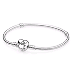 PANDORA ORIGINALS ARGENTO 925 BRACCIALE CHIUSURA A CUORE 590719-20