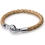 GIOIELLI BROSWAY BRACCIALE TAIL PELLE ACCIAIO MARRONE BTI06