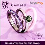 GIOIELLI BROSWAY ANELLO TRING ZODIACO GEMELLI TGZ03