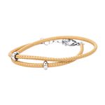 GIOIELLI BROSWAY TRES JOLIE MINI BRACCIALE PELLE BEIGE 34CM BBR19