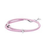 GIOIELLI BROSWAY TRES JOLIE MINI BRACCIALE PELLE LILLA 34CM BBR16