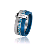 BREIL GIOIELLI ANELLO BREILOGY ACCIAO BLU 