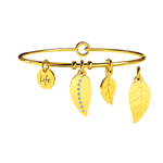 KIDULT BRACCIALI ACCIAIO GOLD NATURE FOGLIA/ENERGIA 231623