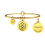 KIDULT BRACCIALI ACCIAIO GOLD NATURE ORCHIDEA/ELEGANZA 231621