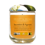 HEART & HOME CANDELA IN CERA DI SOIA SMALL 115GR INCONTRO DI AGRUMI HHCXS04