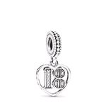 PANDORA ORIGINALS ARGENTO 925 CHARM PENDENTE 18 ANNI D’AMORE 797262CZ