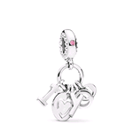 PANDORA ORIGINALS ARGENTO 925 CHARM PENDENTE I LOVE YOU 796596FPC