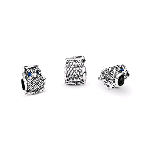 PANDORA ORIGINALS ARGENTO 925 CHARM GUFO PER LA LAUREA 791502NSB