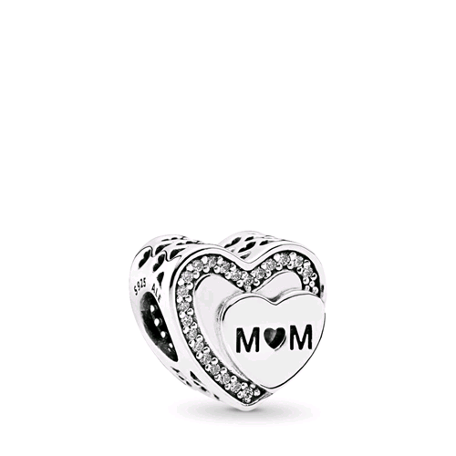 PANDORA ORIGINALS ARGENTO 925 CHARM OMAGGIO ALLA MAMMA 792070CZ