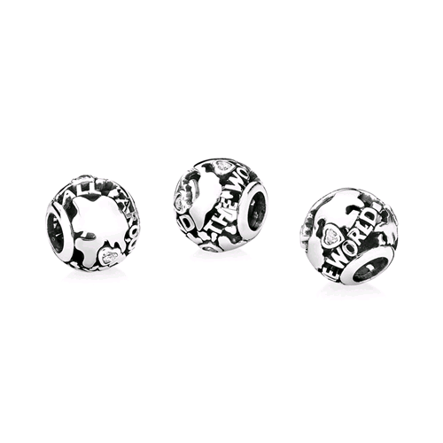 PANDORA ORIGINALS CHARM OPENWORK INTORNO AL MONDO 791718CZ