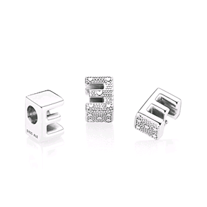 PANDORA ORIGINALS ARGENTO 925 CHARM LETTERA E 797459