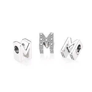 PANDORA ORIGINALS ARGENTO 925 CHARM LETTERA M 797467