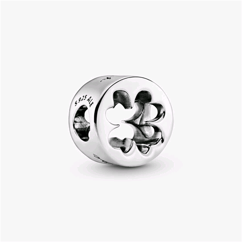 PANDORA ORIGINALS ARGENTO CHARM OPENWORK QUADRIFOGLIO FORTUNA 797868