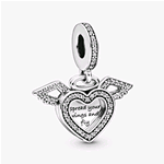 PANDORA ORIGINALS ARGENTO CHARM CUORE E ALI D'ANGELO 798485C01