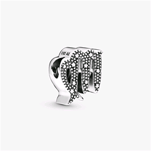 PANDORA ORIGINALS ARGENTO CHARM DELLO ZODIACO VERGINE SCINTILLANTE 798417C01