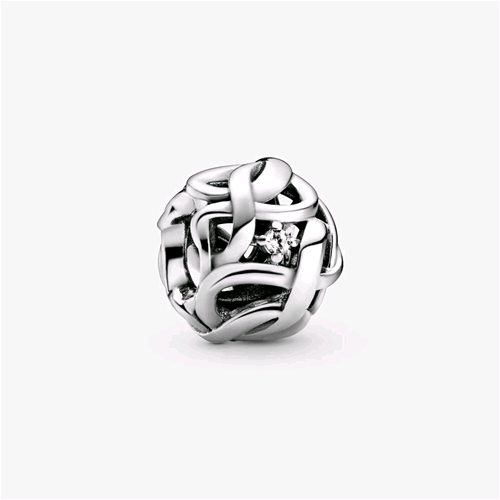 PANDORA ORIGINALS ARGENTO CHARM OPENWORK INFINITO INTRECCIATO 798824C01