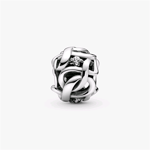 PANDORA ORIGINALS ARGENTO CHARM OPENWORK INFINITO INTRECCIATO 798824C01