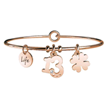 KIDULT BRACCIALI ACCIAIO GOLD PINK SYMBOLS 13/RICCHEZZA 731025