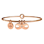 KIDULT BRACCIALI ACCIAIO GOLD PINK SYMBOLS INFINITO/BELLEZZA 731039