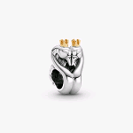 799315C00 PANDORA ORIGINALS CHARM CIGNI E CUORE BICOLORI