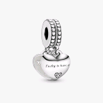 799321C01 PANDORA ORIGINALS CHARM PENDENTE CON DOPPIO CUORE NUORA E SUOCERA