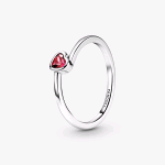 199267C01 PANDORA ORIGINALS ANELLO CON SOLITARIO A CUORE ROSSO