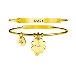 KIDULT BRACCIALI ACCIAIO GOLD NATURE QUADRIFOGLIO/FORTUNA 231662