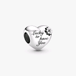 799364C00 PANDORA ORIGINALS CHARM A CUORE E QUADRIFOGLIO