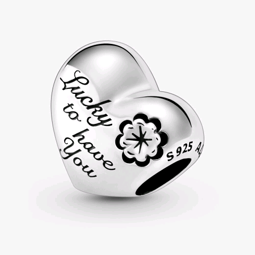 799364C00 PANDORA ORIGINALS CHARM A CUORE E QUADRIFOGLIO
