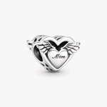799367C00 PANDORA ORIGINALS ARGENTO CHARM ALI D'ANGELO E MAMMA