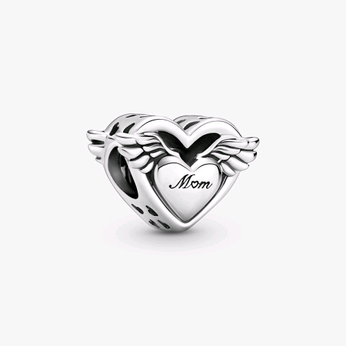 799367C00 PANDORA ORIGINALS ARGENTO CHARM ALI D'ANGELO E MAMMA