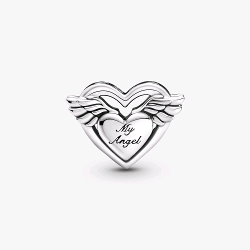 799367C00 PANDORA ORIGINALS ARGENTO CHARM ALI D'ANGELO E MAMMA