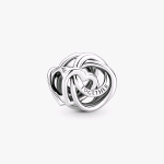 791507C00 PANDORA CHARM CUORI INTRECCIATI INSIEME PER SEMPRE IN ARGENTO