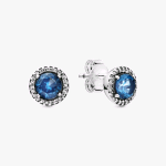 296272C01 PANDORA ORECCHINI PIETRE BLU IN ARGENTO