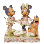 6010101 DISNEY TRADITION STATUINA TOPOLINO E MINNIE E PLUTO