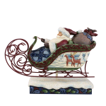 JIM SHORE BABBO NATALE IN SLITTA 6009493