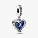 PANDORA ORIGINALS CHARM PENDENTE CUORE E STELLE BLU 792356C01