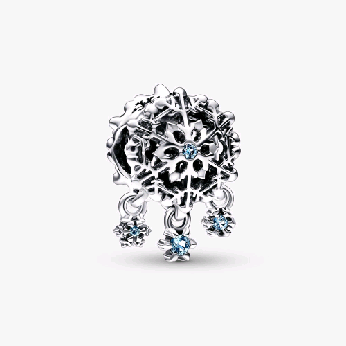 PANDORA ORIGINALS ARGENTO CHARM FIOCCO DI NEVE GHIACCIATO 792367C01