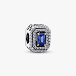 PANDORA ORIGINALS ARGENTO 925 CHARM PAVÈ E PIETRA BLU 792385C01