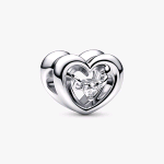 PANDORA ORIGINALS ARGENTO CHARM CUORE SPLENDENTE CON PIETRA 792493C01