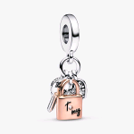 PANDORA ORIGINALS CHARM PENDENTE CHIAVE, LUCCHETTO E CUORE 782506C01