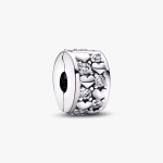 PANDORA ORIGINALS ARGENTO 925 CLIP CUORI E PIETRE 792235C01