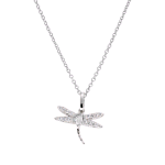 AMEN COLLANA LIBELLULA ZIRCONI BIANCHI IN ARGENTO 925 CLPDFBBBZ